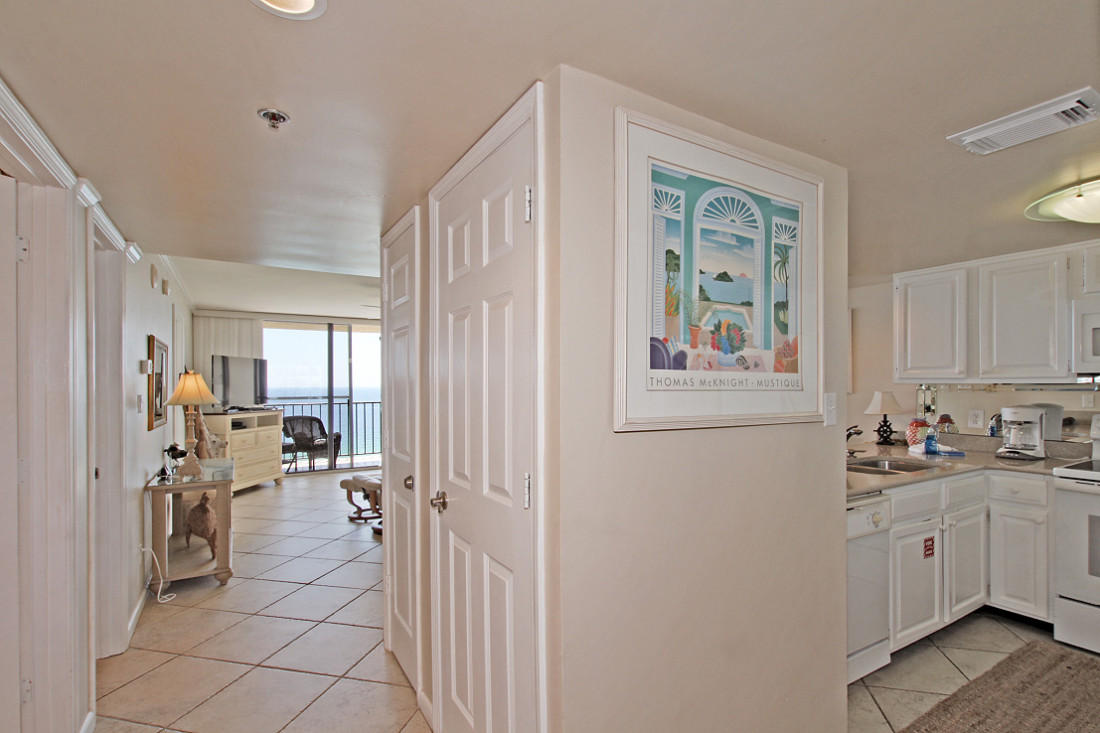 4100 East Scenic Highway, Unit 1307 Santa Rosa Beach, FL 32459 - Photo 2 of 28 a view of a hallway with workspace and a window