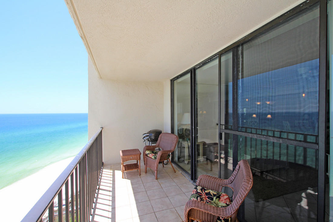 4100 East Scenic Highway, Unit 1307 Santa Rosa Beach, FL 32459 - Photo 20 of 28 a balcony with furniture and white walls