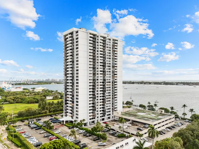 a view of a city with ocean