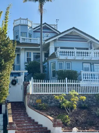 a view of a house with a garden