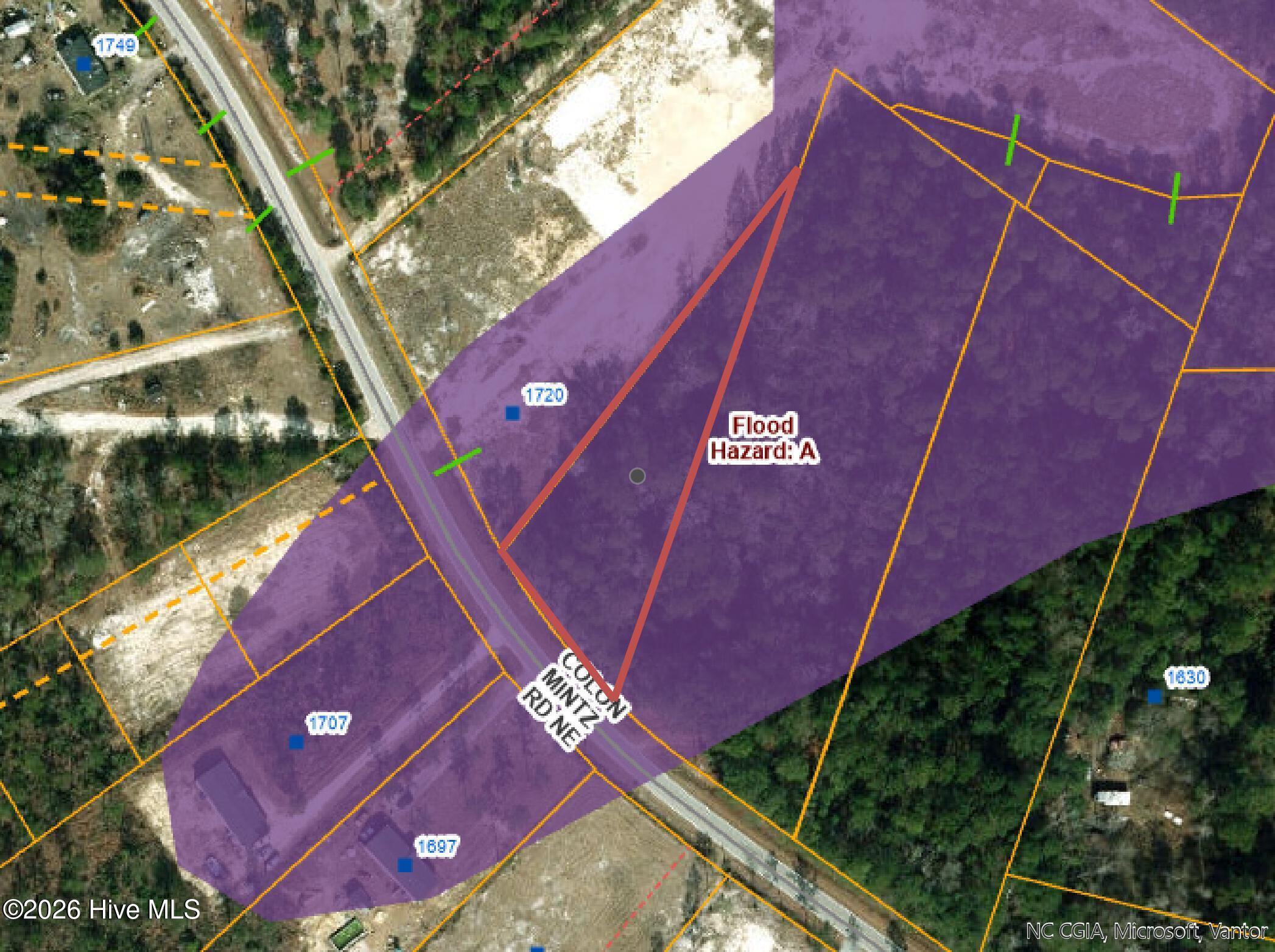 9-ac Colon Mintz Road Northeast Leland, NC 28451 - Photo 2 of 2 GIS Map with Flood Zone