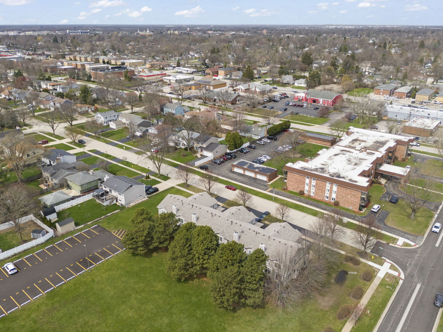 1728 Pershing Avenue, Unit 3 Wheaton, IL 60189 - Photo 27 of 32 an aerial view of residential houses with outdoor space