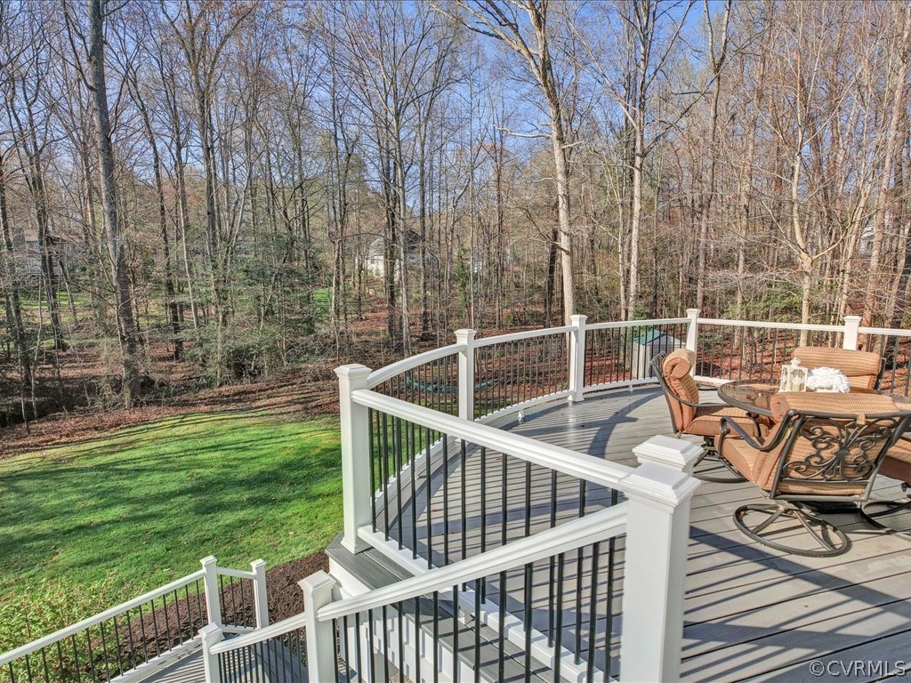 13711 Beechwood Point Road Midlothian, VA 23112 - Photo 43 of 49 a view of a roof deck with couches and wooden fence