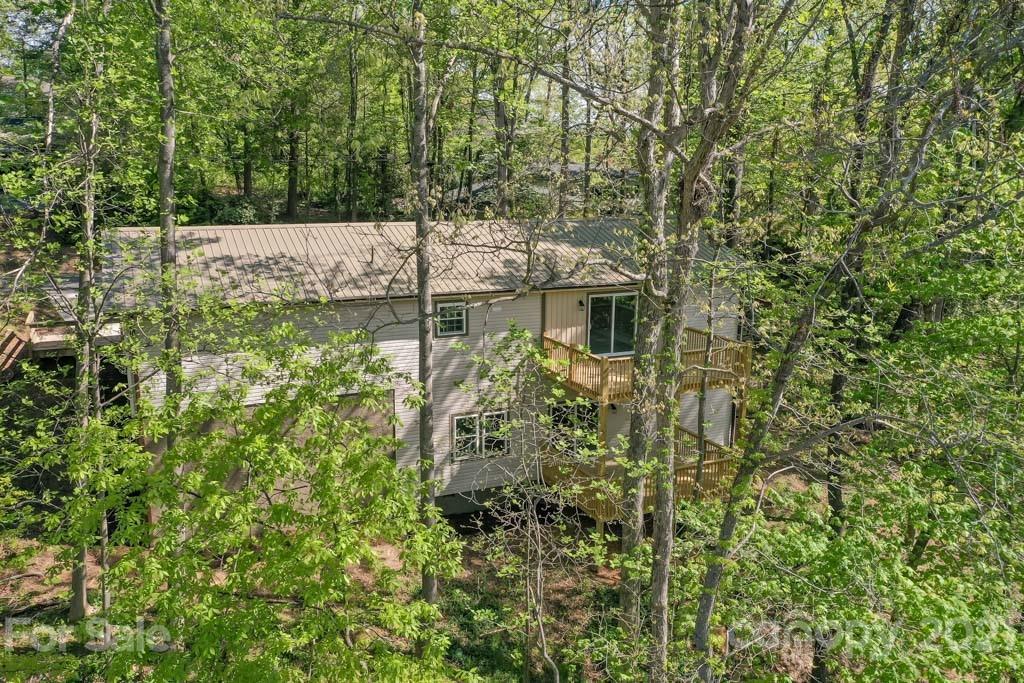 223 Hidden Hill Road Tryon, NC 28782 - Photo 3 of 27 a view of a large yard with plants and large trees