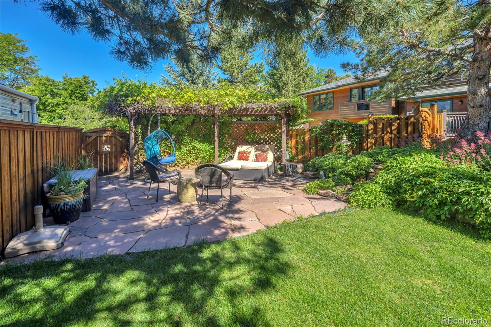 3816 Cloverleaf Drive Boulder, CO 80304 - Photo 6 of 35 a view of a backyard with plants and a patio