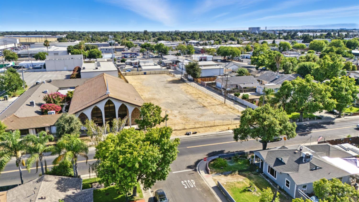 1732 Miller Avenue Modesto, CA 95354 - Photo 2 of 14 an aerial view of a swimming pool and mountain view