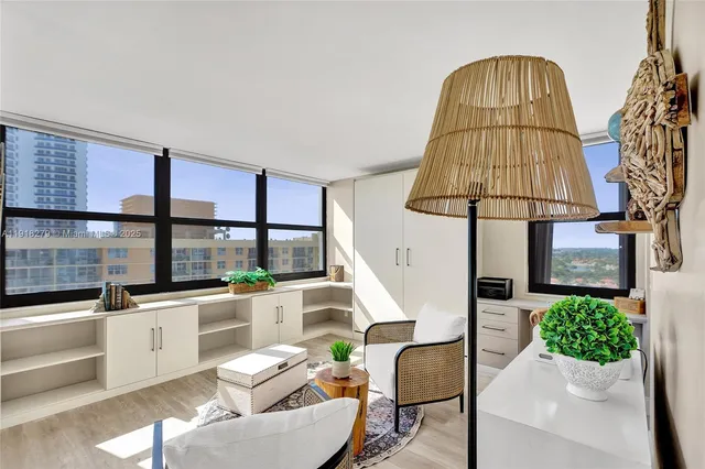 a living room with a couch and a table