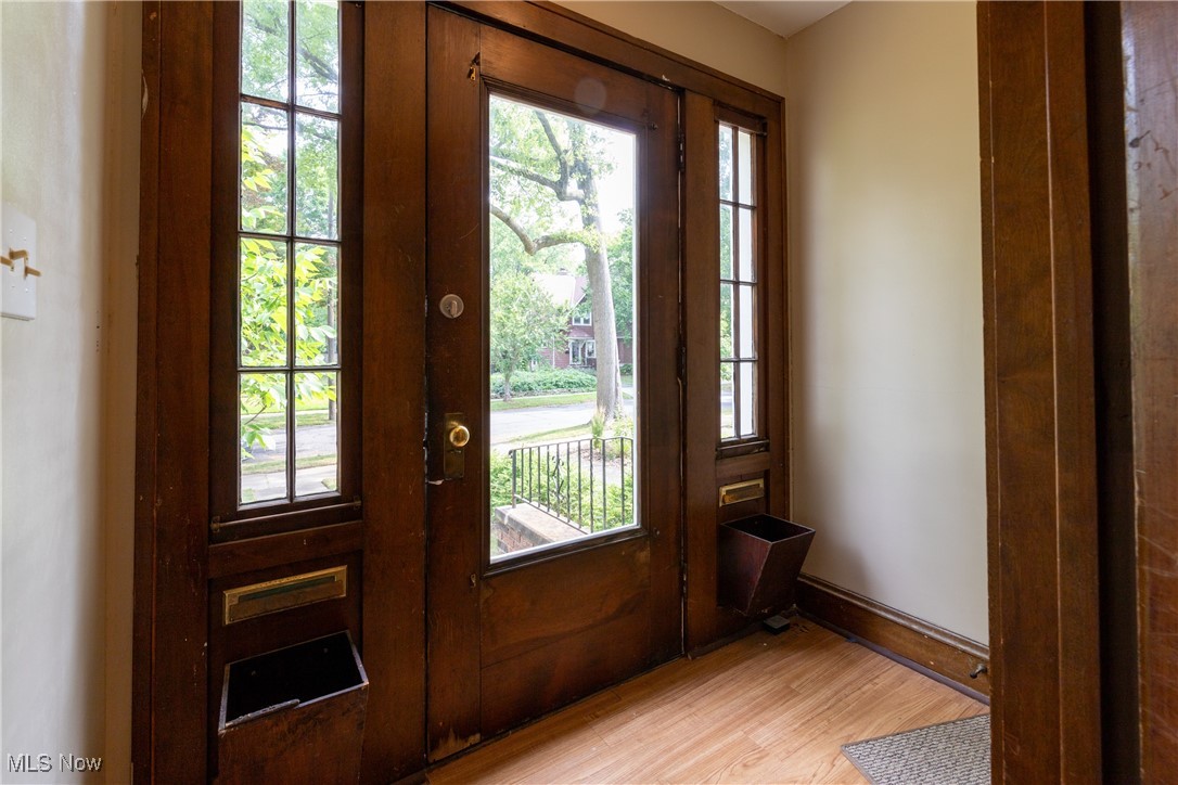 3228 East Fairfax Road Cleveland, OH 44118 - Photo 8 of 49 Doorway featuring light hardwood / wood-style floors