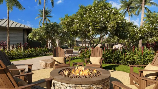 a view of a chairs and table in patio