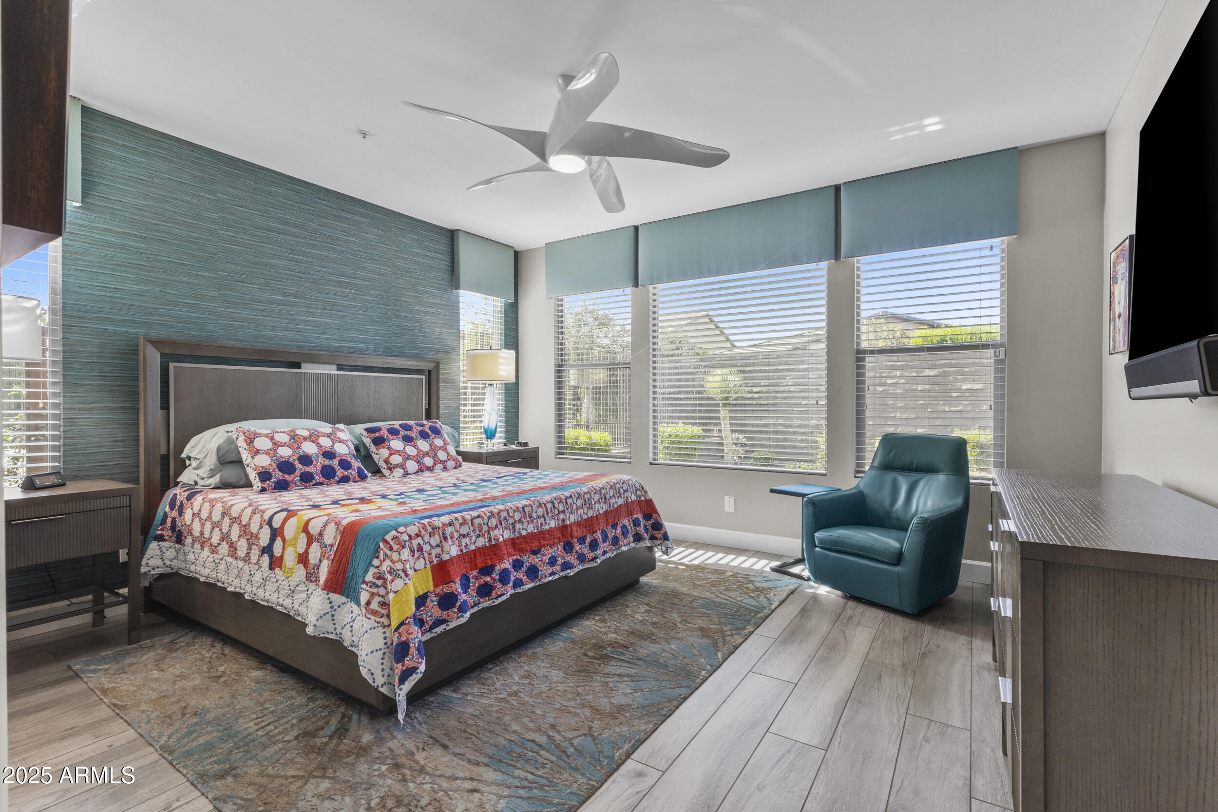 18068 East Curva De Plata Rio Verde, AZ 85263 - Photo 14 of 71 a bedroom with a bed and a large window