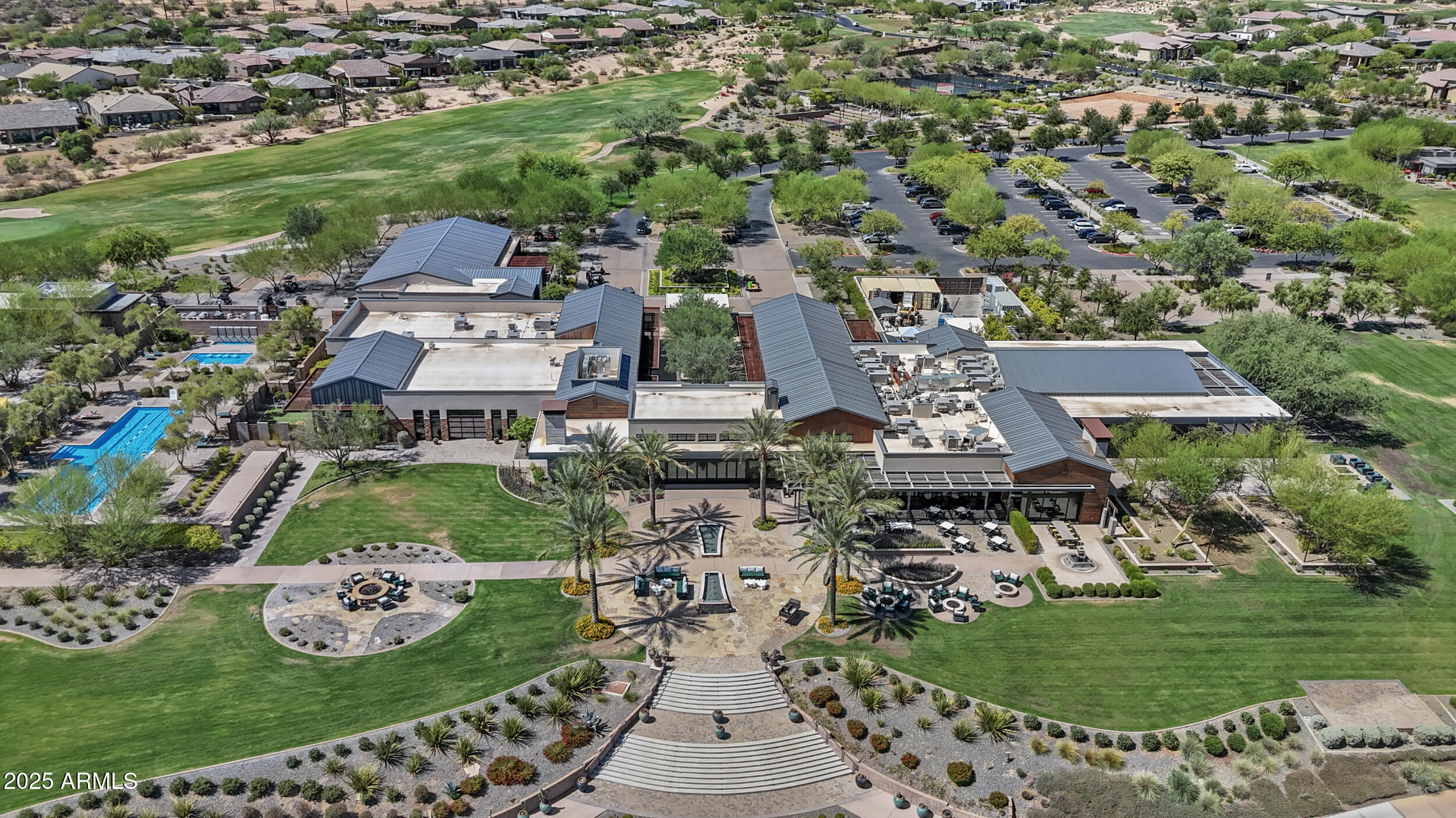 18068 East Curva De Plata Rio Verde, AZ 85263 - Photo 69 of 71 an aerial view of a house with garden space and street view