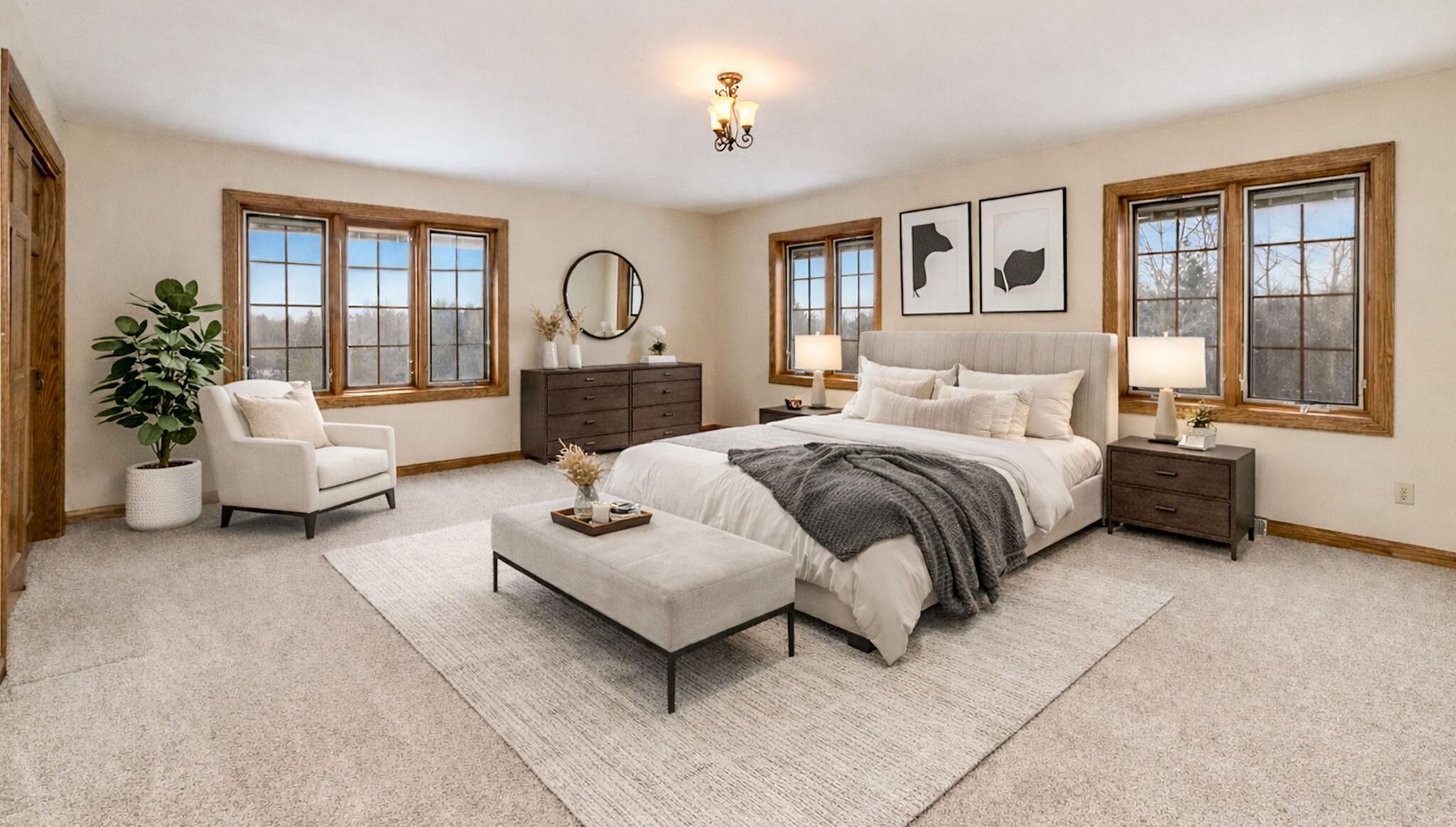 9500 North Valley Hill Road River Hills, WI 53217 - Photo 21 of 35 Spacious Bedrooms! Virtually Staged!