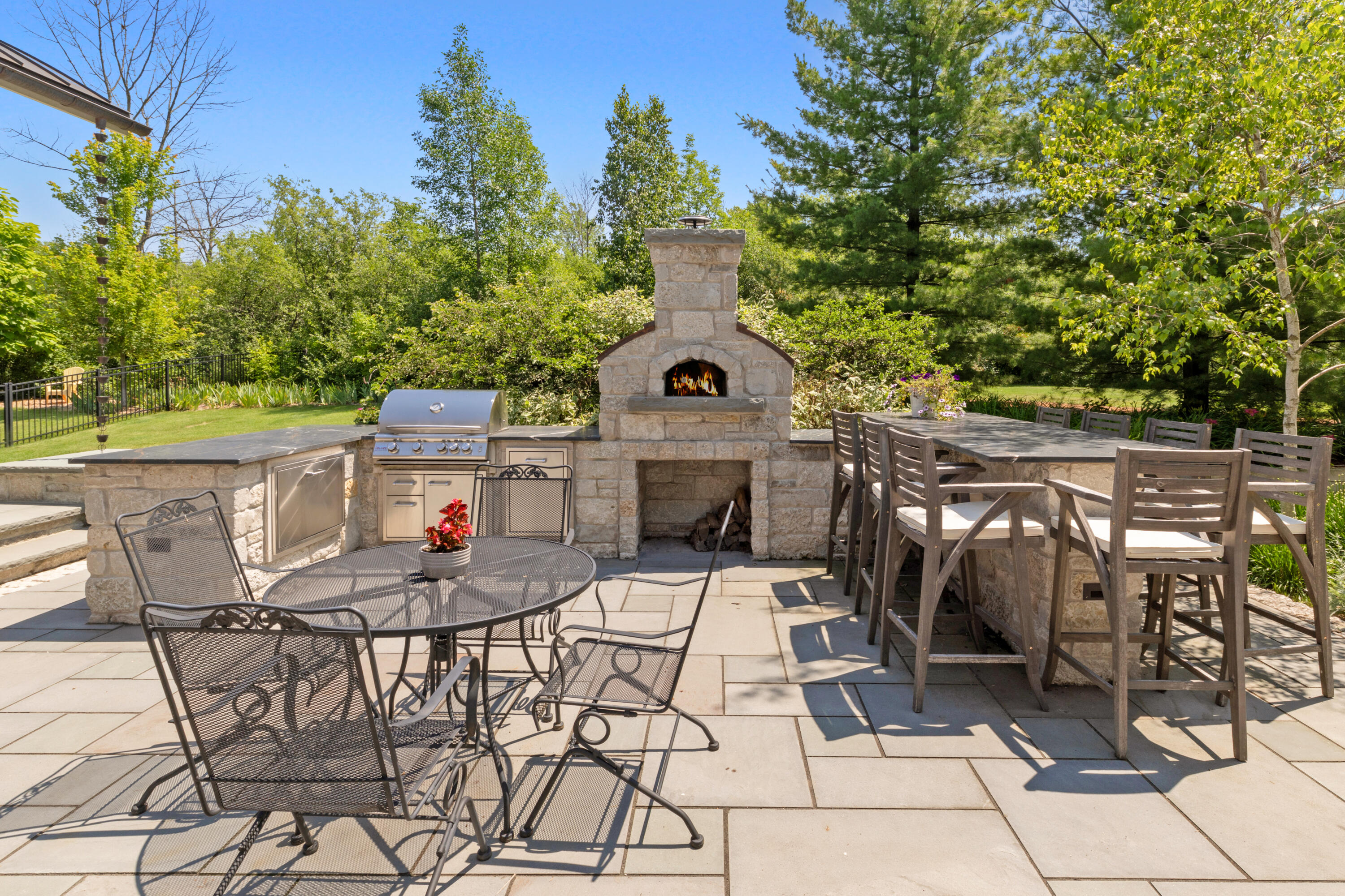 9500 North Valley Hill Road River Hills, WI 53217 - Photo 29 of 35 Pizza Oven and Built In Gas Grill
