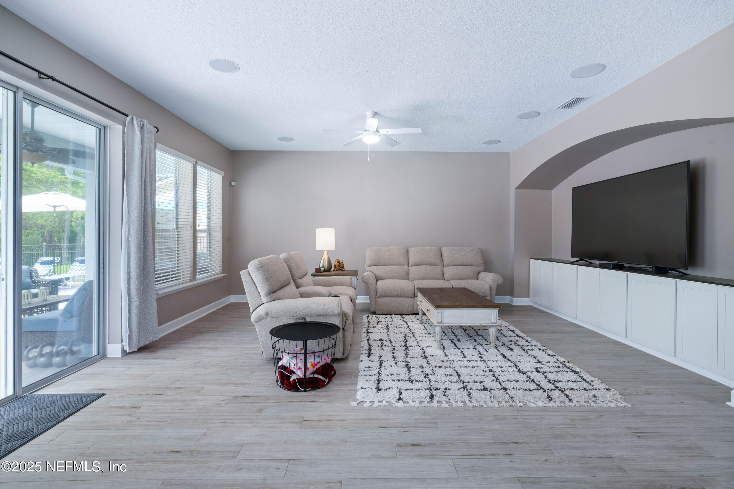201 North Saxxon Road St. Augustine, FL 32092 - Photo 6 of 42 a living room with furniture and a flat screen tv