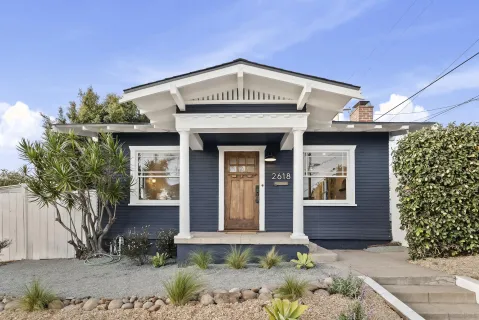 a front view of a house