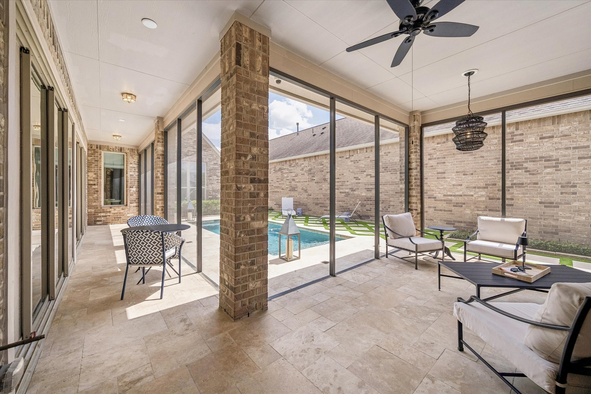7418 Kearney Hill Lane Spring, TX 77389 - Photo 23 of 35 Despite the beauty of the interior, this home's outdoor space beckons. The screened porch enables the homeowner outdoor enjoyment without inclement weather or pests!