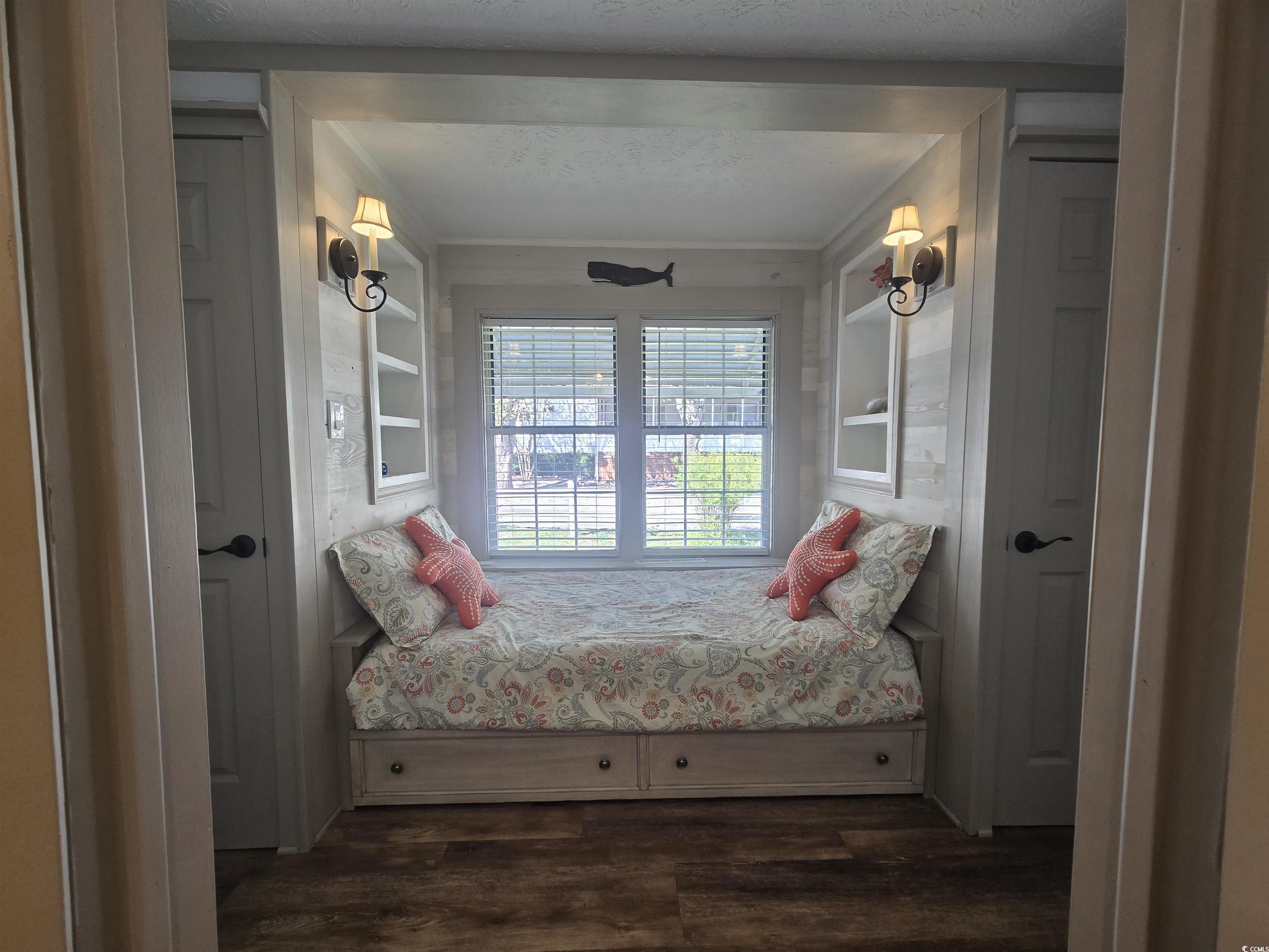 359 Lagoon Circle Murrells Inlet, SC 29576 - Photo 28 of 39 Bedroom with dark wood finished floors and a textured ceiling