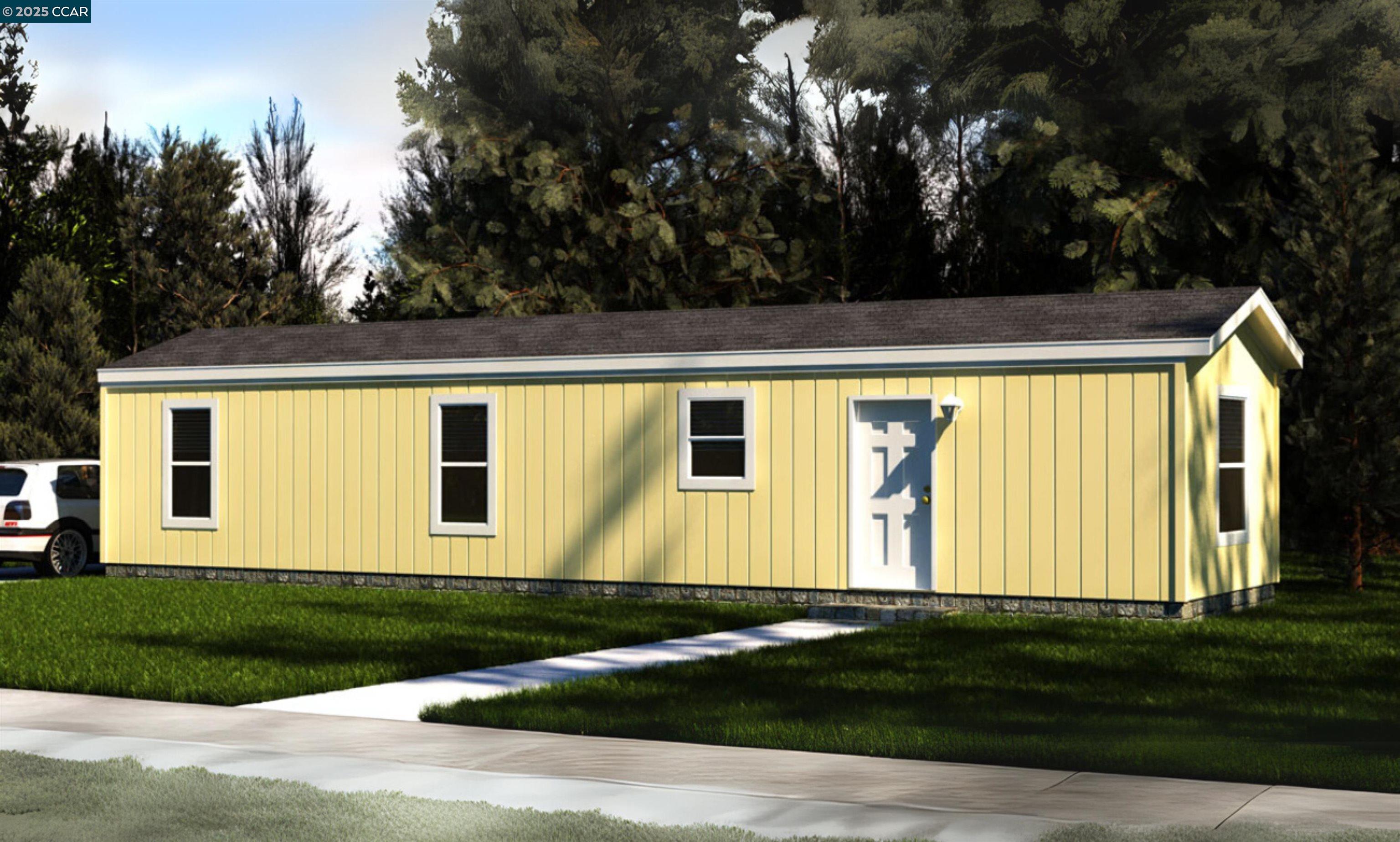 a view of a house with a yard