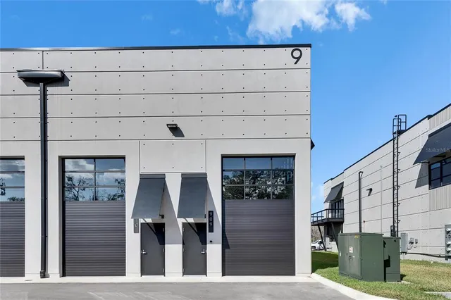 a view of a tall building from a balcony