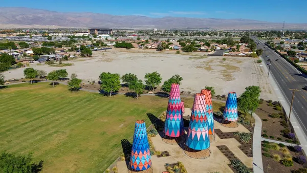 a view of a city and ocean view