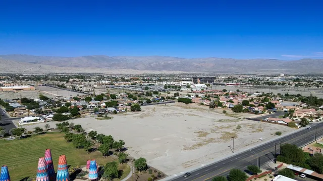 an aerial view of a city