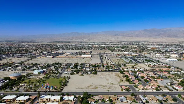 an aerial view of a city