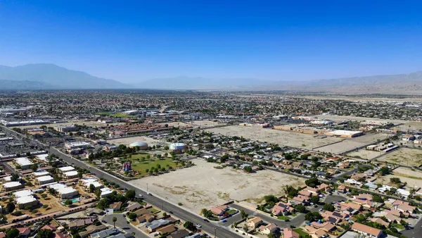 an aerial view of a city