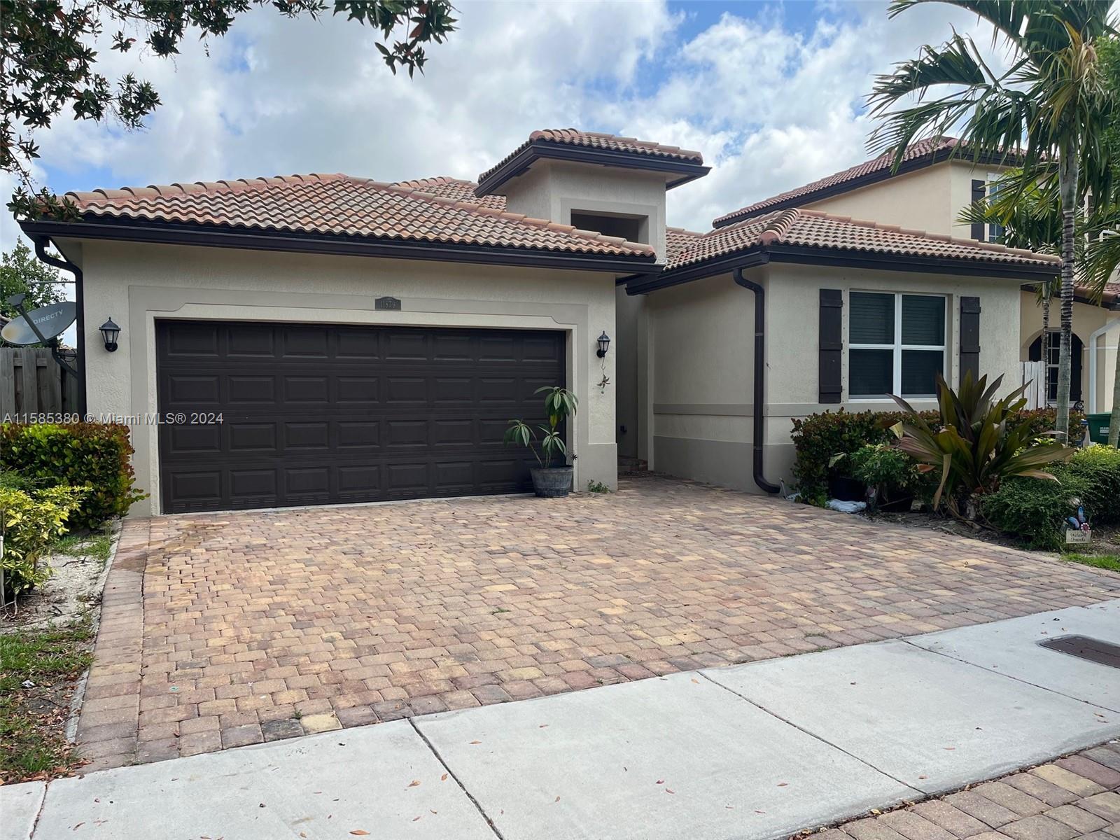 a front view of a house