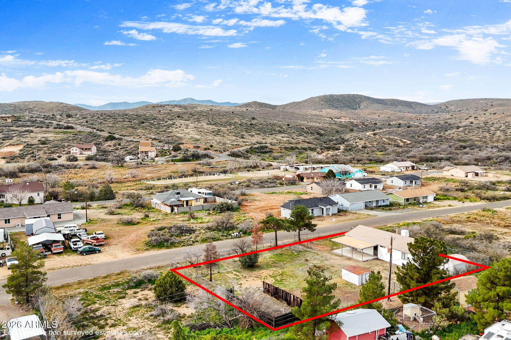 20102 East Antelope Road Mayer, AZ 86333 - Photo 15 of 15 26-Aerial (5) Lot Lines