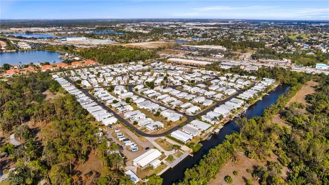 an aerial view of multiple house