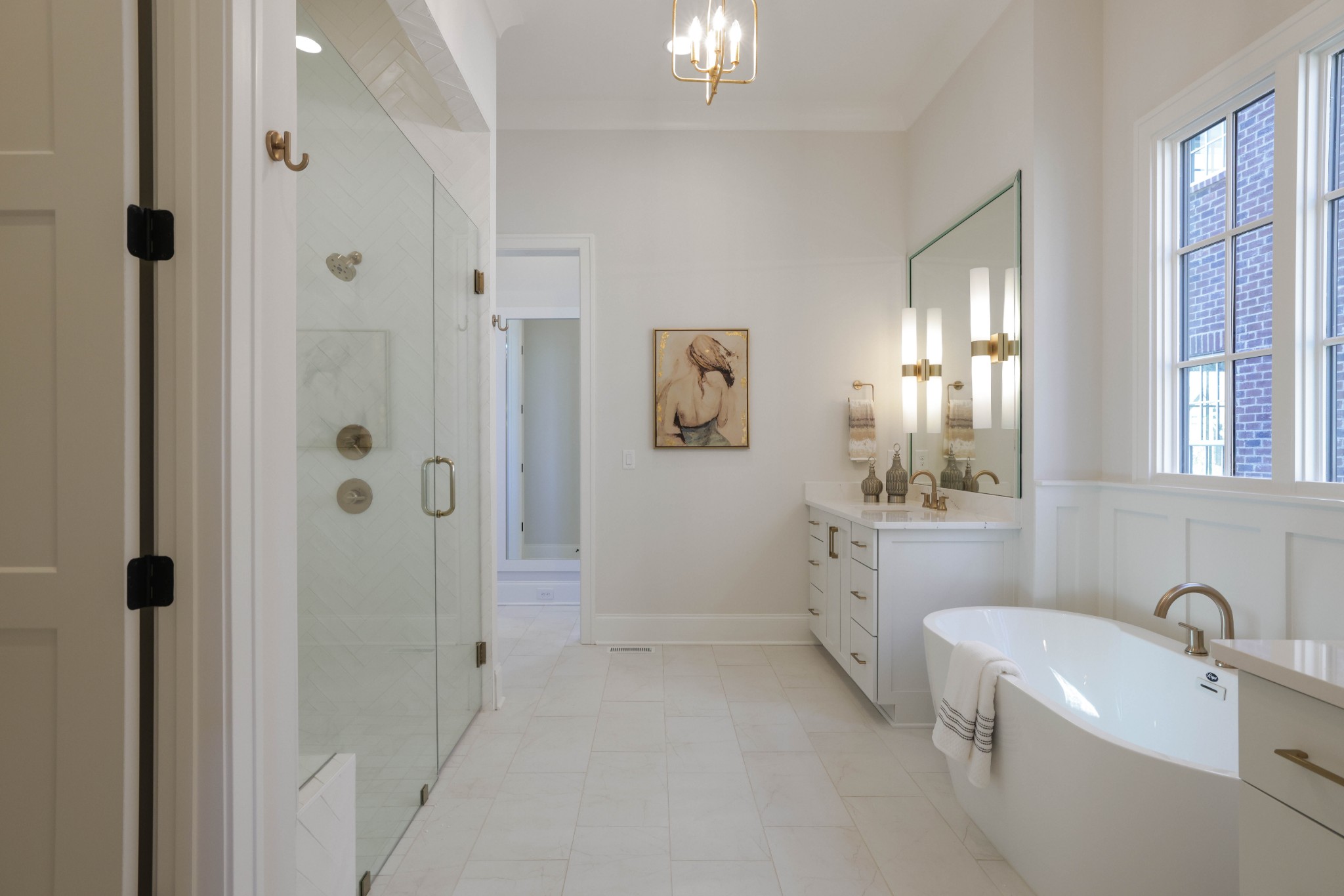 657 Jackson Falls Drive Nashville, TN 37221 - Photo 21 of 63 a bathroom with a granite countertop sink a toilet a shower and a mirror