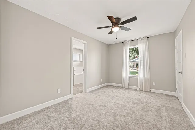 a view of a yard with a tree