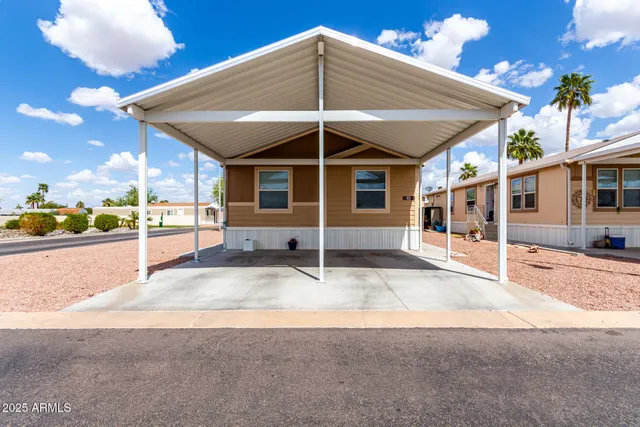 a view of a house with a patio