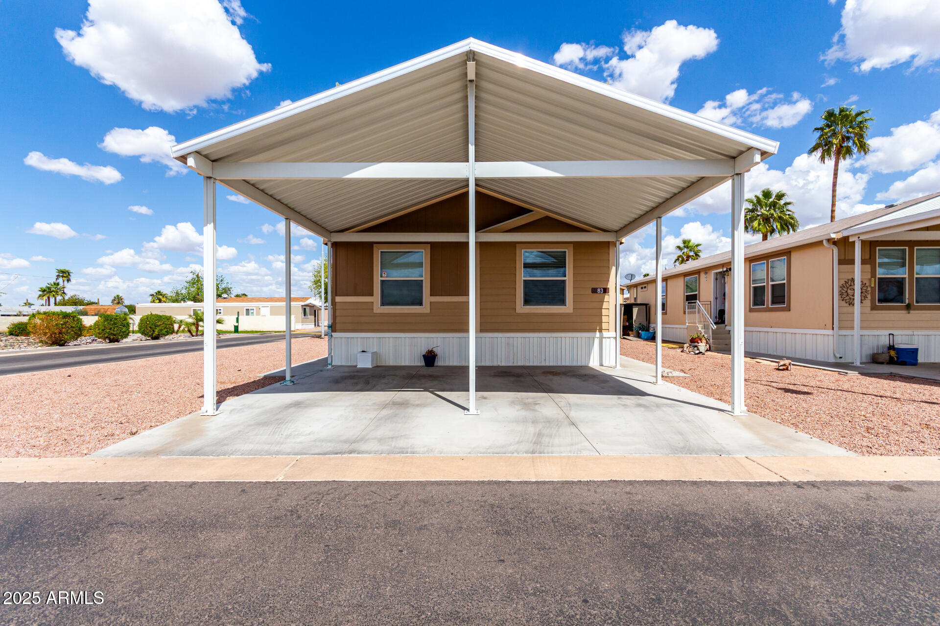 a view of a house with a patio