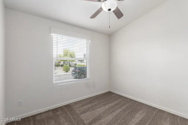 an empty room with closet