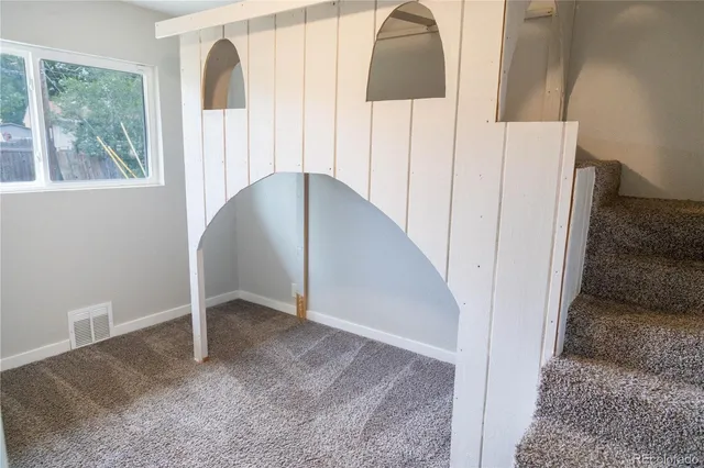 a view of an entryway with staircase