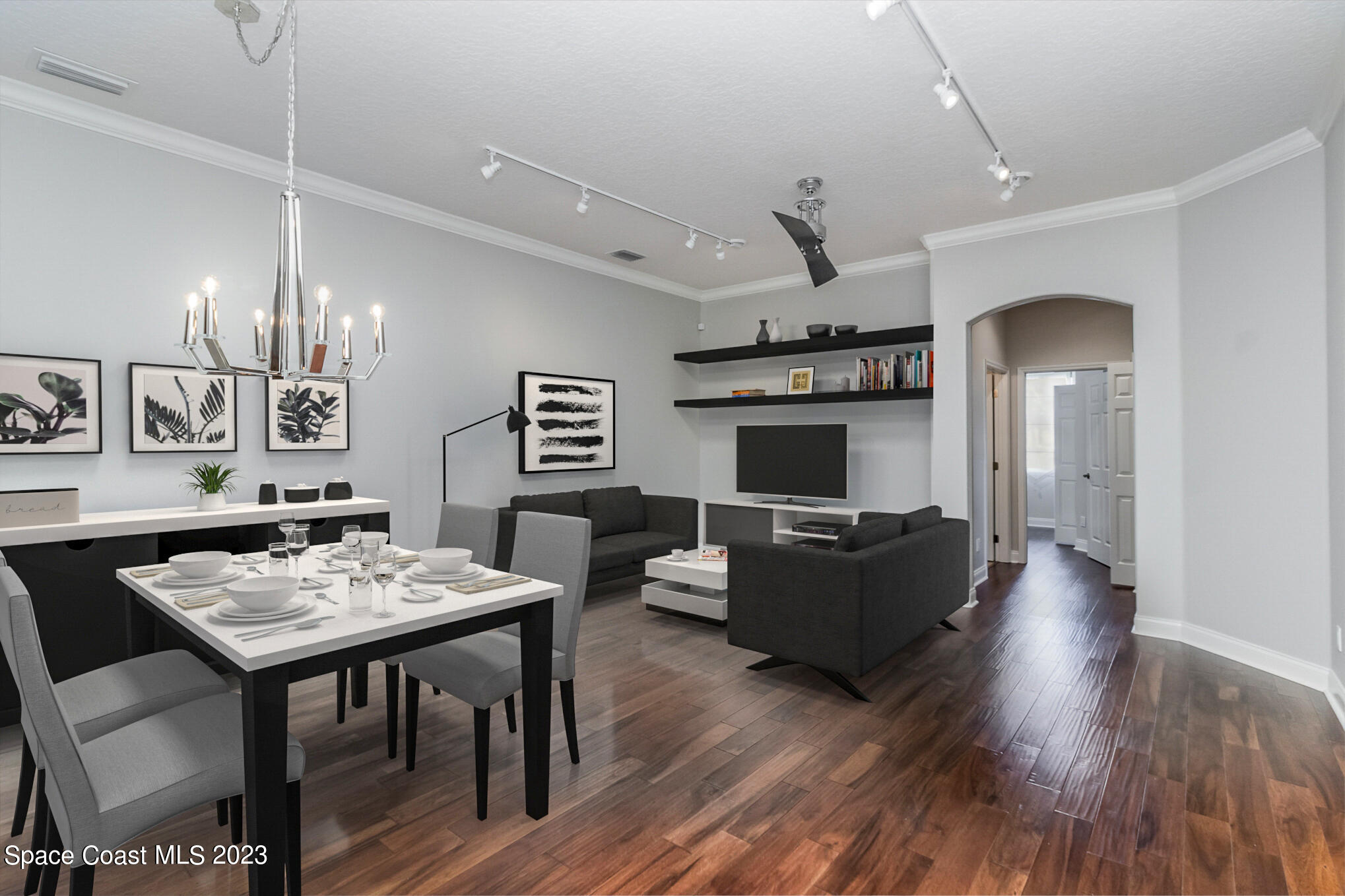4250 Alamanda Key Drive Melbourne, FL 32901 - Photo 10 of 33 a living room with furniture and wooden floor