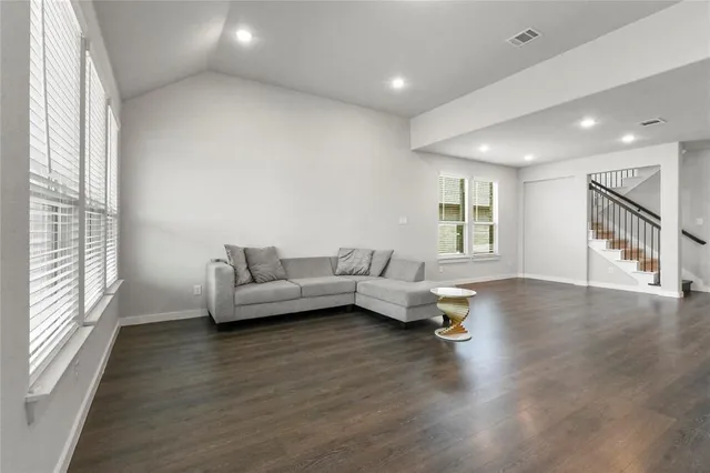 a kitchen with counter top space cabinets and stainless steel appliances