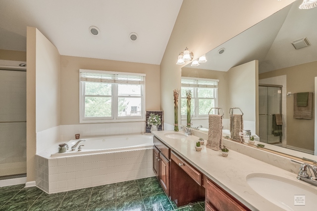 1805 Marne Road Bolingbrook, IL 60490 - Photo 18 of 27 a bathroom with a granite countertop tub sink and mirror