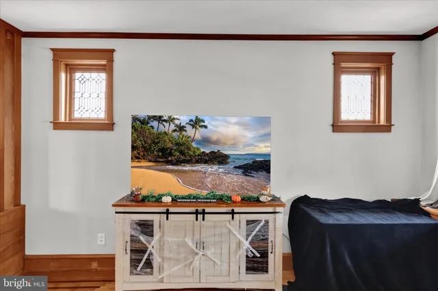 a living room with a couch and a table