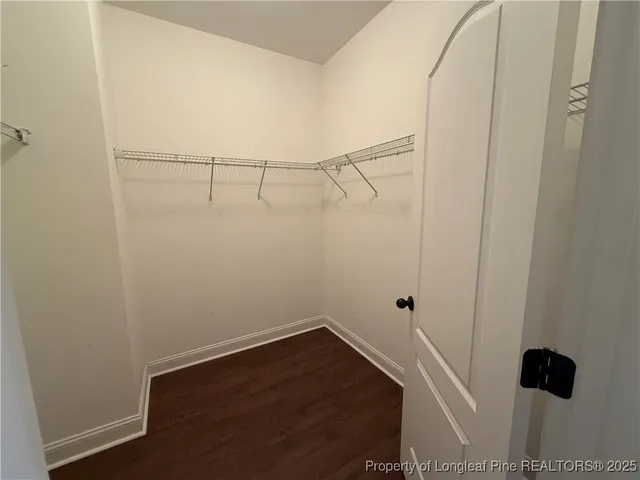 a view of small space with racks on the wall