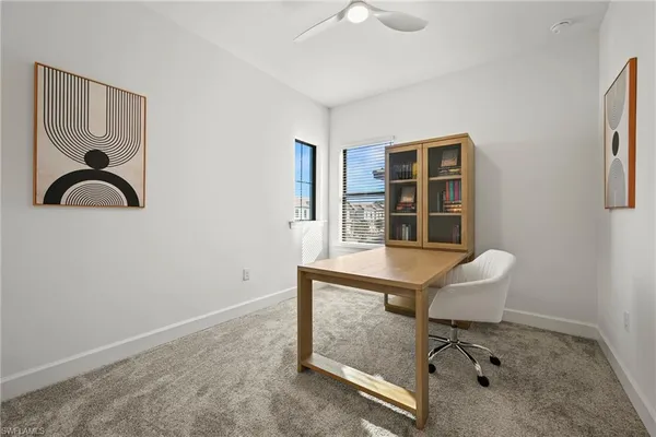 a view of workspace with a window