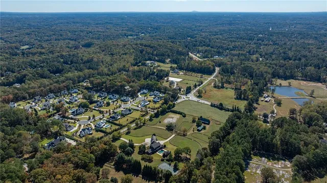 an aerial view of multiple house