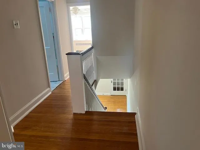 a view of a hallway with entryway