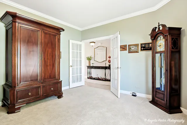 a view of an empty room and window