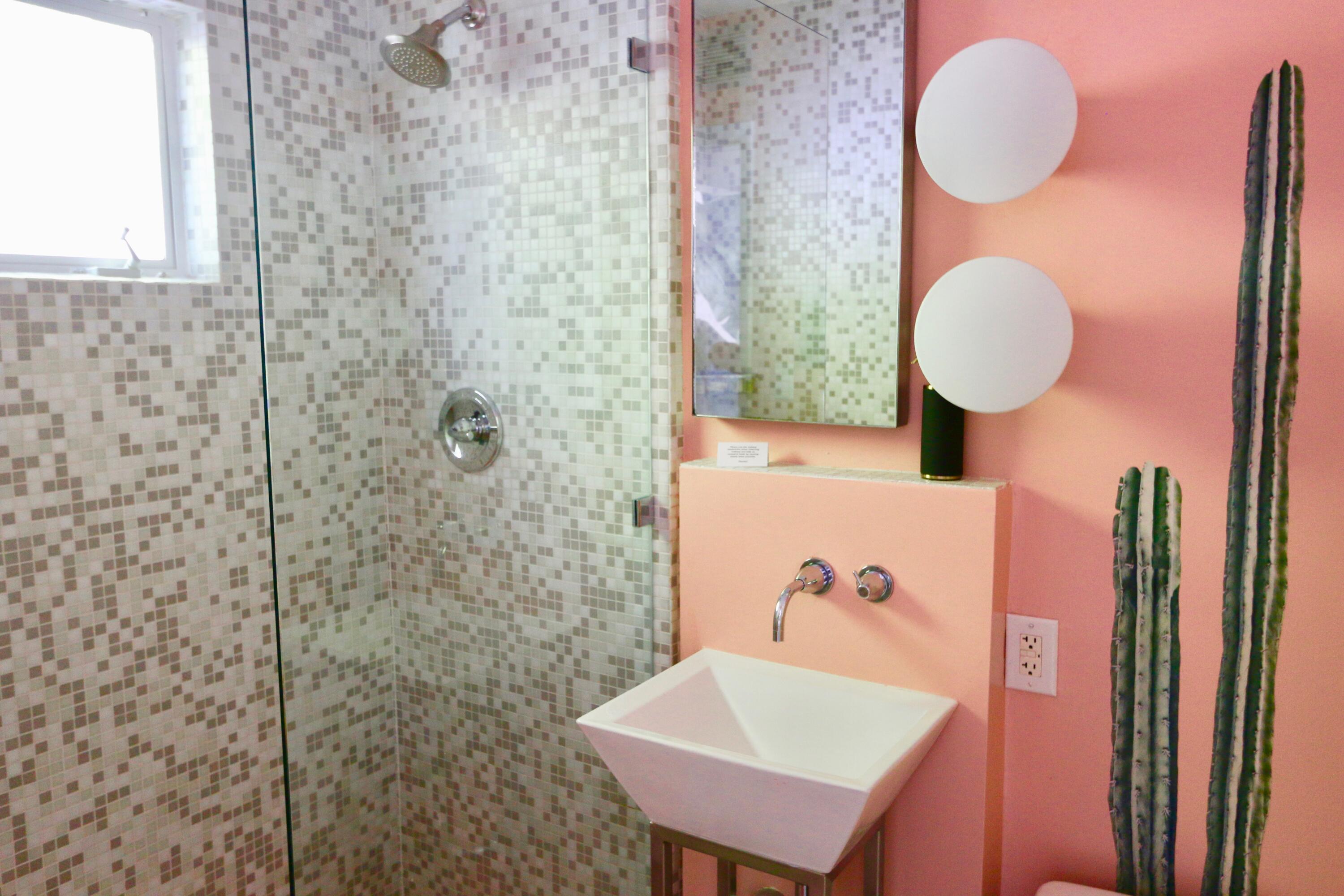 598 South Grenfall Road Palm Springs, CA 92264 - Photo 13 of 35 a bathroom with a sink vanity and a mirror