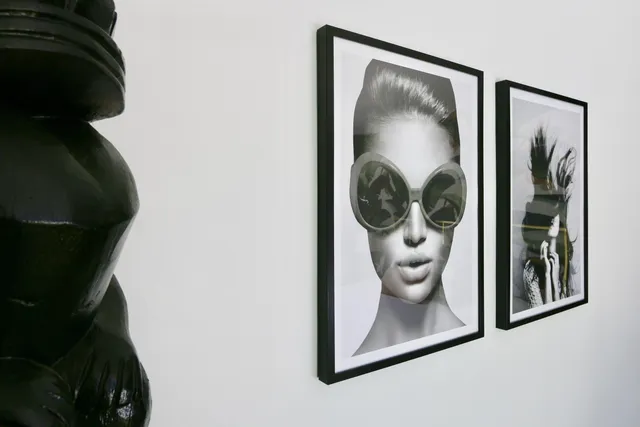 a view of a hallway with a washer and dryer