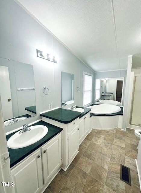 1199 Adams Mountain Road Stem, NC 27581 - Photo 27 of 34 a bathroom with a sink double vanity and a mirror
