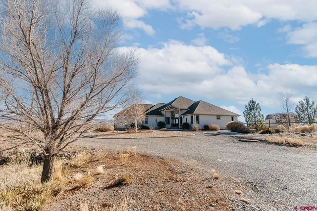 a view of a houses of snow on the road