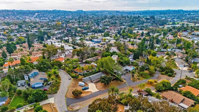 an aerial view of multiple house